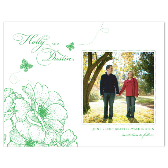 save the date cards - Garden Vignette by Allison Wheeler for The Social Type