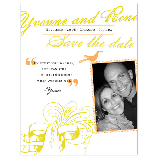 save the date cards - Bird Lover’s  by Sarah Pattison
