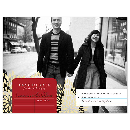 save the date cards - Modern Library by Sweet Paper Studio