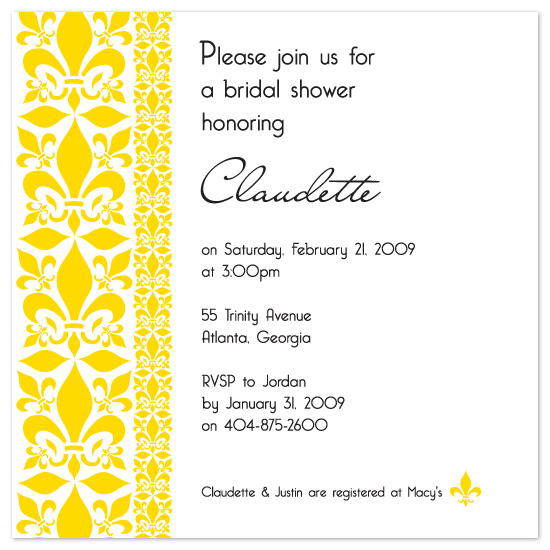 bridal shower invitations - Elegant Fleur by Chamelle Designs