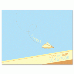 Paper Airplane Thank You Cards