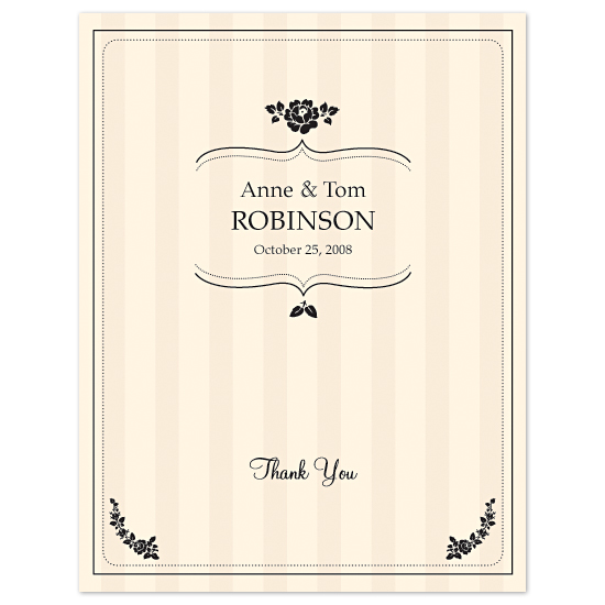 thank you cards - Peach Flora by Chamelle Designs
