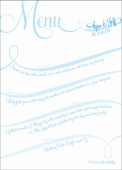 menu cards - Waves by pixels&arrows