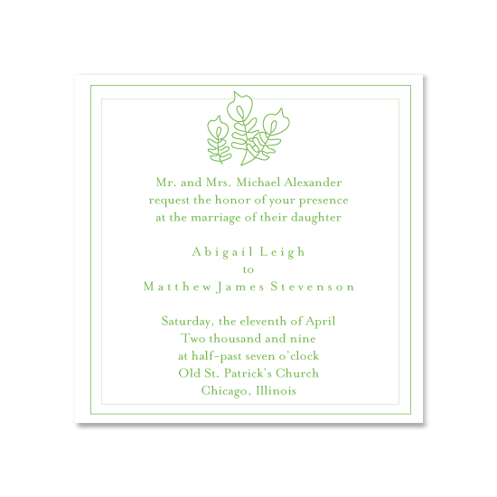 Fresh Ferns Wedding Invitations by rifferaff