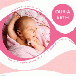 Pink Lava Birth Announcements