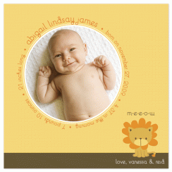 pur-r-r-fectly adorable Birth Announcements