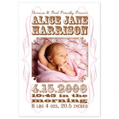 Wanted Birth Announcements