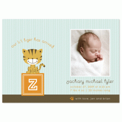 our li'l tiger Birth Announcements