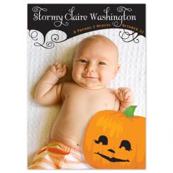 Pumpkin Head Birth Announcements