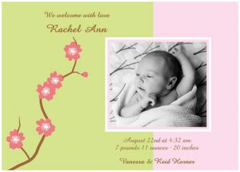 Sweet Blossoms Birth Announcements