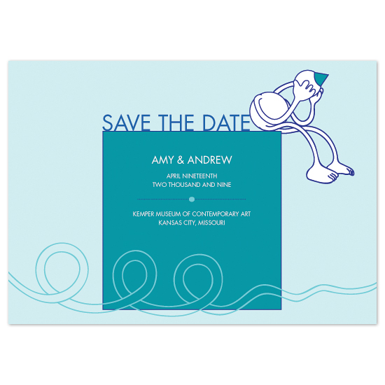 save the date cards - Kemper Blue by Chamelle Designs
