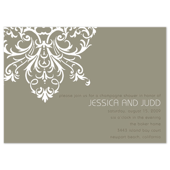 Champagne Shower Wedding Stationery by Wiley Valentine