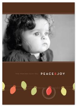 simple bulbs Holiday Photo Cards