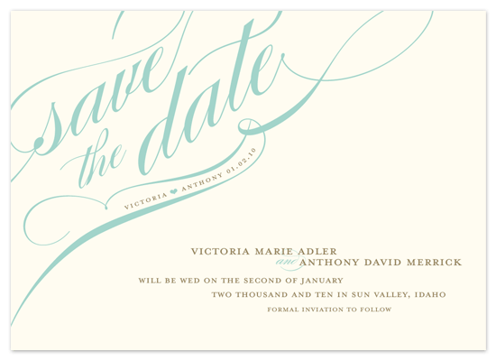 save the date cards - winter flourish by annie clark