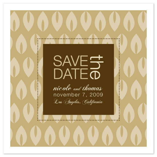 save the date cards - Modern Leaves by Seedlings