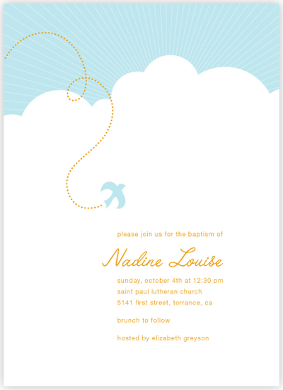 Heavenly Bird Invitations by Dish & Spoon