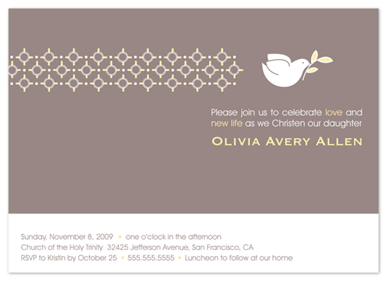 Dove on Gray Invitations by Two Pooch Paperie