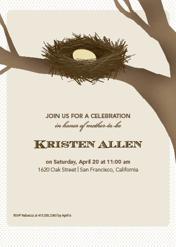 nest in a tree Invitations by B Etheredge