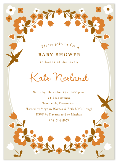 folksy floral Invitations by Oscar+Emma Design