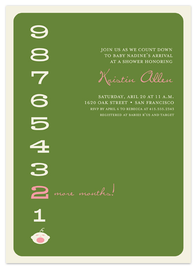 Baby Countdown! Invitations by Frooted Design