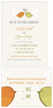 Birds of a Feather Wedding Invitations