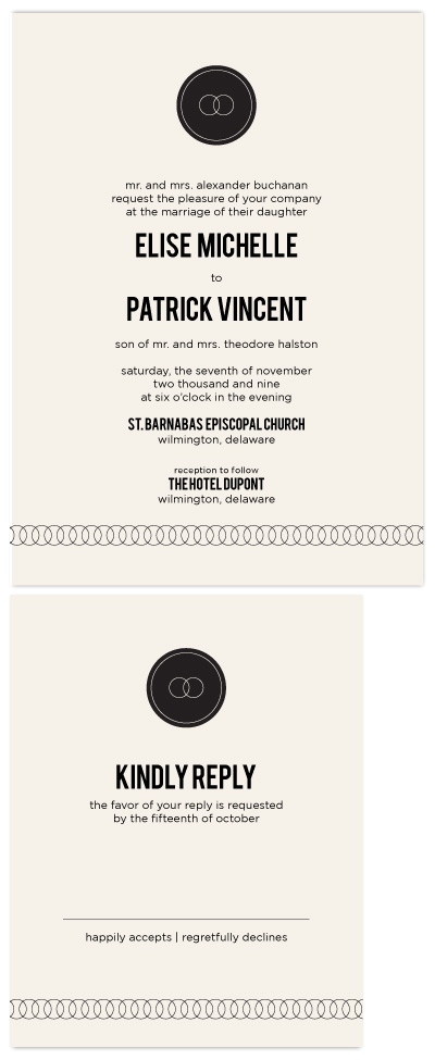 wedding invitations - Eternity by Milkmaid Press