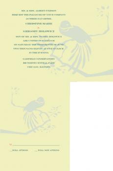Bird for Two Wedding Invitations