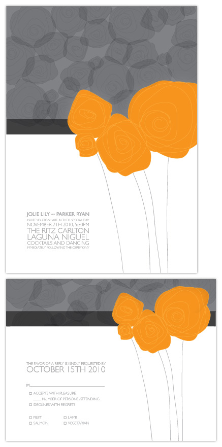 wedding invitations - Fall Blossoms by Kellie Medivitz