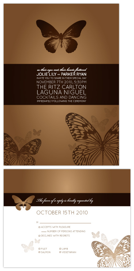 wedding invitations - Hearts A Flutter by Kellie Medivitz