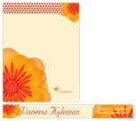 Paper Flowers Personal Stationery by Chic Design