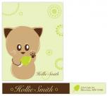 Lime Kitty Personal Stationery by Ashley Hay