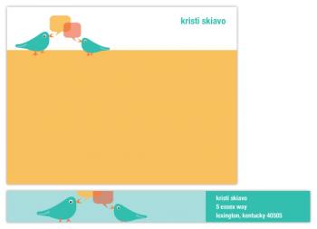 Birds of a Feather Talk Together Personal Stationery