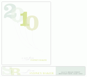 as the year goes by Personal Stationery