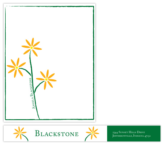 Happy Spring Flowers Personal Stationery