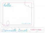 Simple Hello  Personal Stationery by BelieveNotes