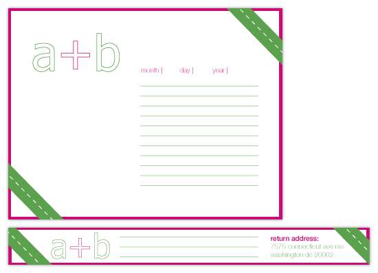 short outline Personal Stationery