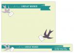 Birdie Letters Personal Stationery by Caiti Vishoot | Caitidid Designs