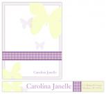 Gingham Buttefly Personal Stationery by Sara Heilwagen