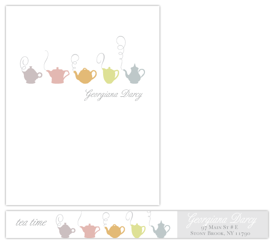 Tea Party Personal Stationery