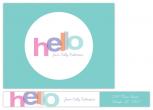 A Simple Hello Personal Stationery by Daily Sip Studios
