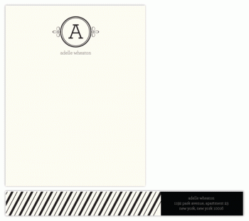 classic monogram Personal Stationery