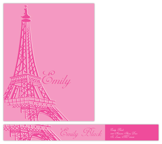 Paris in Pink Personal Stationery