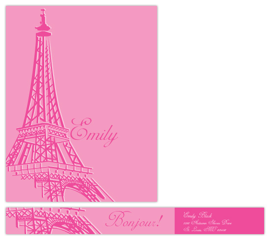 personal stationery - Paris in Pink by melmade