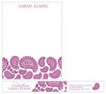 Purple Paisley Personal Stationery by Erika Tracy