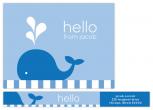 LIttle Blue Whale Personal Stationery by Amy Sheridan