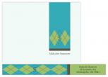 simple argyle Personal Stationery by Karen Glenn