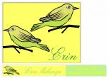 TWO BIRDS Personal Stationery by ERIN MCKENZIE