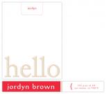 Big Hello Personal Stationery by Erin Rau