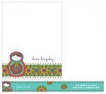 Russian Stacking Doll Personal Stationery by Sydney Newsom