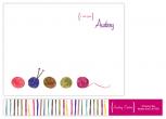 Knit One Purl Two Personal Stationery by Sari Victoria